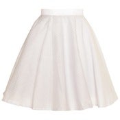 Image of Dotty White Full Circle Swing Skirt