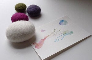 Image of Wish Rocks 4 You - snow white, pink, olive, eggplant