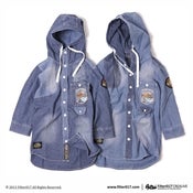 Image of Filter017 B.S.F. STONE-WASH DENIM HOODED SHIRTS