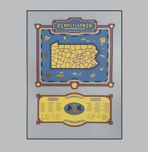 Image of pennsylvania map - gr/bk