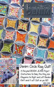 Denim Circle Rag Quilt-Recycled Jeans! Pattern | Quilting Patterns