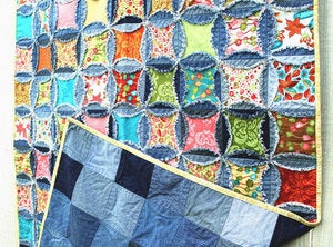 Denim Rag Quilt, Teen - AZ Blankets for Kids